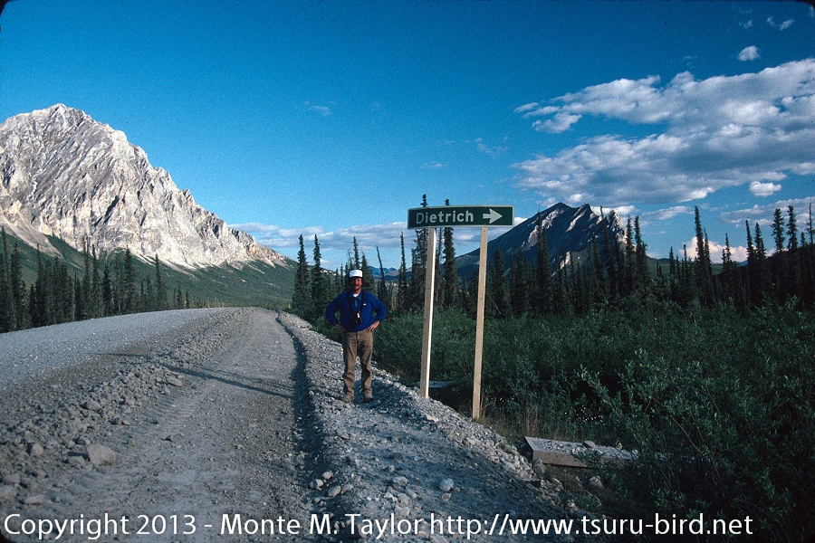 Further up on the North Slope Haul Road to Prudhoe Bay and the Arctic Ocean at the turnoff for Dietrich Camp - 1990